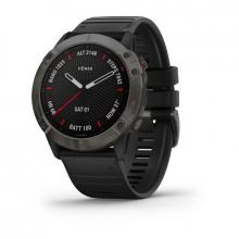 Смарт часы Garmin FENIX 6S Sapphire серый DLC с черным ремешком