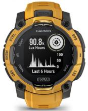 Умные часы Garmin Instinct 3 45mm Solar, Sunburst with Sunburst/Gray Silicone (010-02934-42) HK
