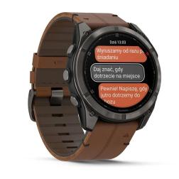 Смарт-часы Garmin Fenix 8 Pro 51 mm Amoled Sapphire Titanium Carbon Grey Chestnut Leather, коричневый (010-03199-40)