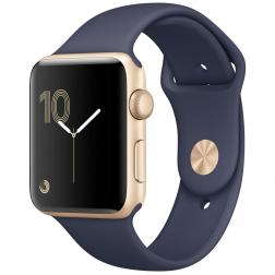 Apple Watch Series 2 42mm Gold Aluminum Case with Midnight Blue Sport Band