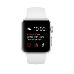 Apple Watch Series 2 42mm Silver Aluminum Case with White Sport Band