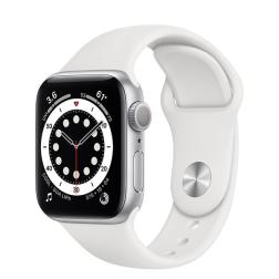 Apple Watch 6 40mm GPS Silver Aluminum Case with White Sport Band