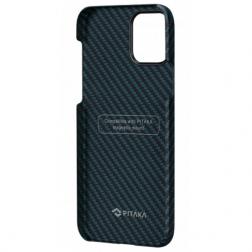 Чехол Pitaka MagEZ Case для iPhone 12 Pro Max 6.7", черно-синий, кевлар (арамид)