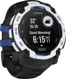 Смарт-часы Garmin Instinct 3 50 mm Solar, Whitestone with Black/Bolt Blue Band (010-02935-03)