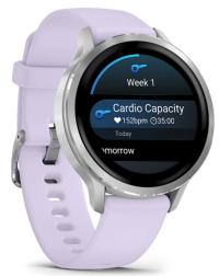 Умные часы Garmin Venu 4 41mm, Silver with Periwinkle Silicone (010-03013-41) HK