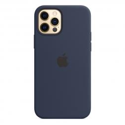 Силиконовый чехол MagSafe для iPhone 12 Pro/iPhone 12, цвет «тёмный ультрамарин»