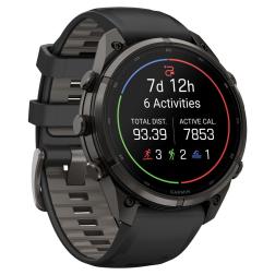 Умные часы Garmin Fenix 9 Pro AMOLED 47мм inReach, Carbon Gray DLC Titanium Black / Pebble Gray (010-04336-11)
