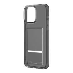 Чехол со слотом под карту Uniq HYBRID AIR FENDER ID для iPhone 15 Pro Max, серый тонированный  (Grey Tinted)