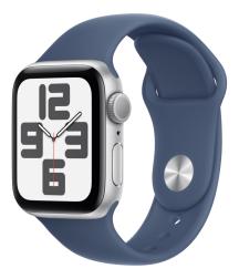 Умные часы Apple Watch SE 40mm (2024) Silver Aluminum Case with Denim Sport Band (MXEC3/MXED3)