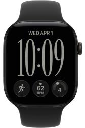 Apple Watch Series 12 42mm Black Aluminum Case with Sport Band Black