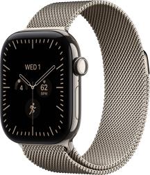 Apple Watch Series 12 42mm Natural Titanium Case with Milanese Loop Natural