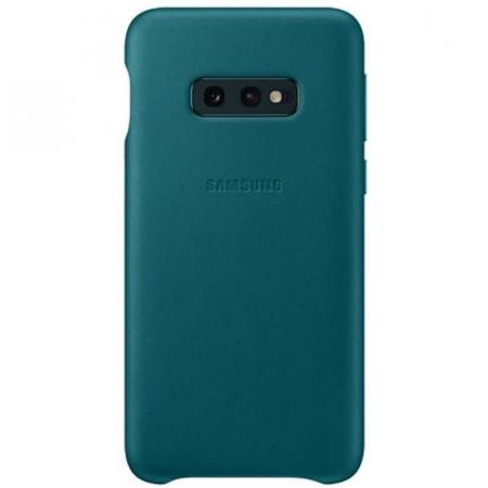 Кожаный чехол Leather Cover Samsung S10e зеленый