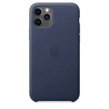 Кожаный чехол для iPhone 11 Pro, тёмно-синий 