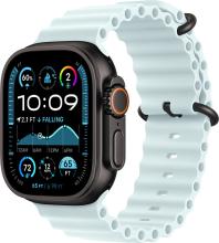 Apple Watch Ultra 2 (2024) 49mm Black Titanium Case with Ice Blue Ocean Band